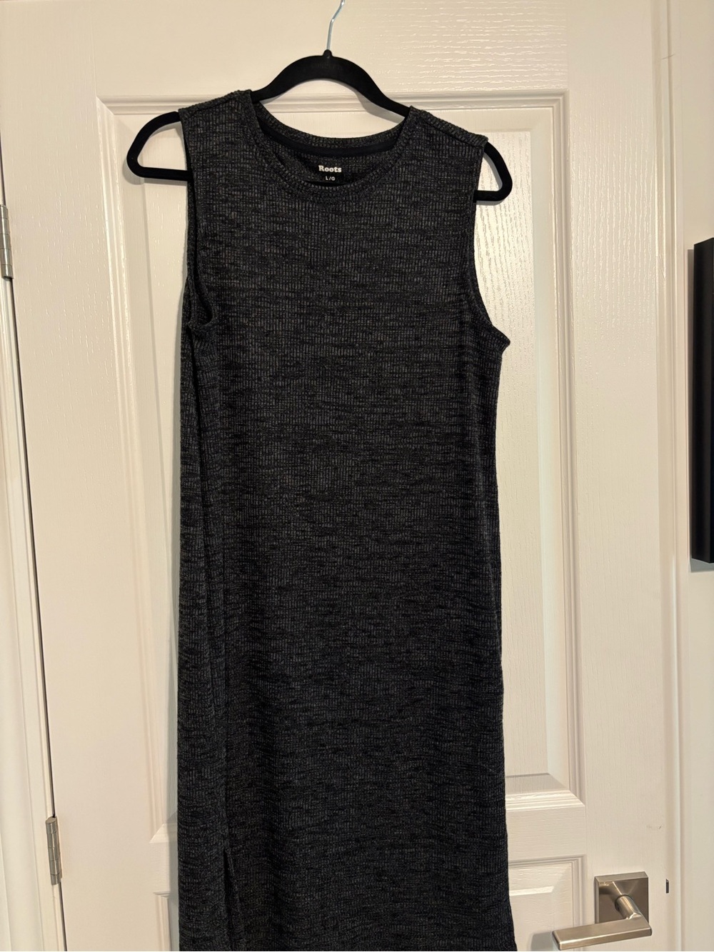 Roots Sleeveless Midi Dress in Charcoal